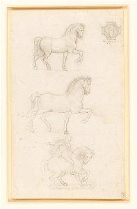 Leonardo da Vinci - RCIN 912359, Designs for an equestrian monument c.1517-18