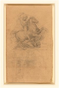 Leonardo da Vinci - RCIN 912354, A design for an equestrian monument c.1518-19