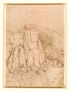 Leonardo da Vinci - RCIN 912395, A ravine c.1482-5