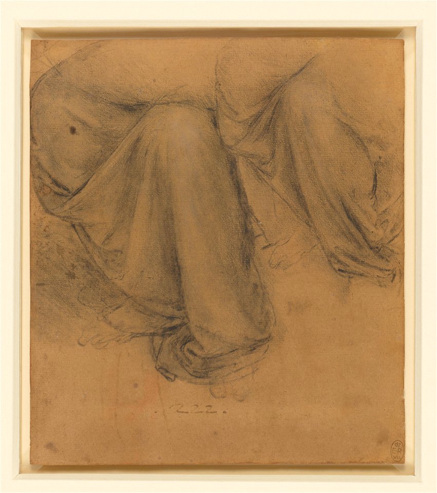 Leonardo da Vinci - RCIN 912527, The drapery of St Anne's legs c.1517-18