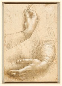 Leonardo da Vinci - RCIN 912558, A study of a woman's hands c.1490