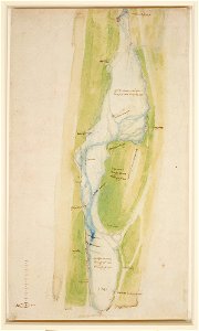 Leonardo da Vinci - RCIN 912679, A map of the Arno east of Florence 1504