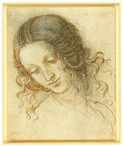 Leonardo da Vinci - RCIN 912518, The head of Leda c.1505-8