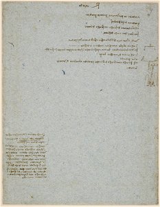 Leonardo da Vinci - RCIN 919092, A list of memoranda, with sketches c. 1513