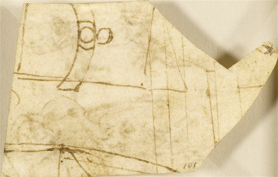 Leonardo da Vinci - RCIN 912708, Verso Fragments of diagrams c.1505-8