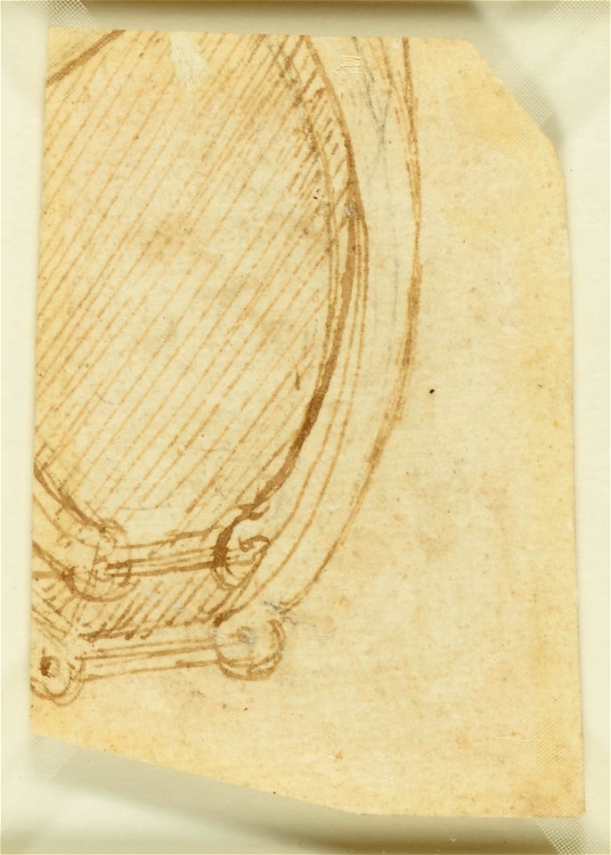 Leonardo da Vinci - RCIN 912457, Verso A fragment of the tensed spring of a cross-bow c.1485-90