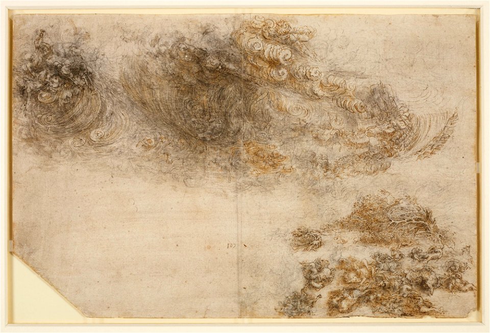 Leonardo da Vinci - RCIN 912376, A tempest c.1513-18