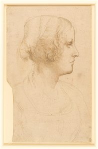 Leonardo da Vinci - RCIN 912505, A portrait of a woman in profile c.1485-90