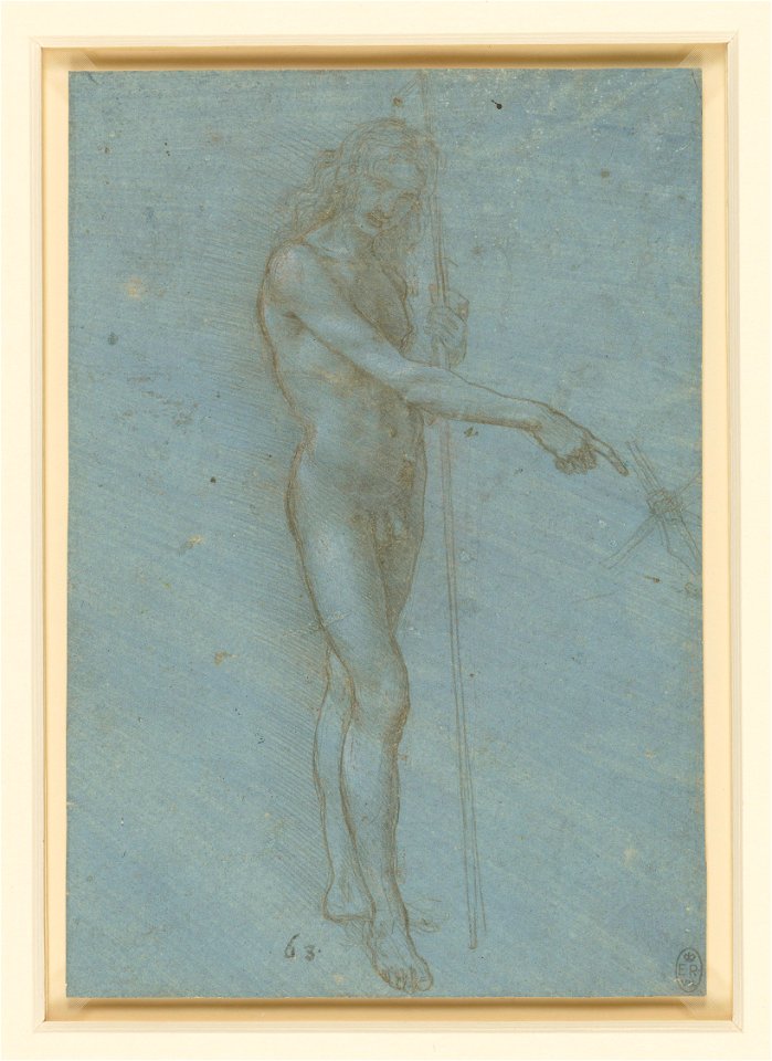 Leonardo da Vinci - RCIN 912572, A nude youth as St John the Baptist c.1485
