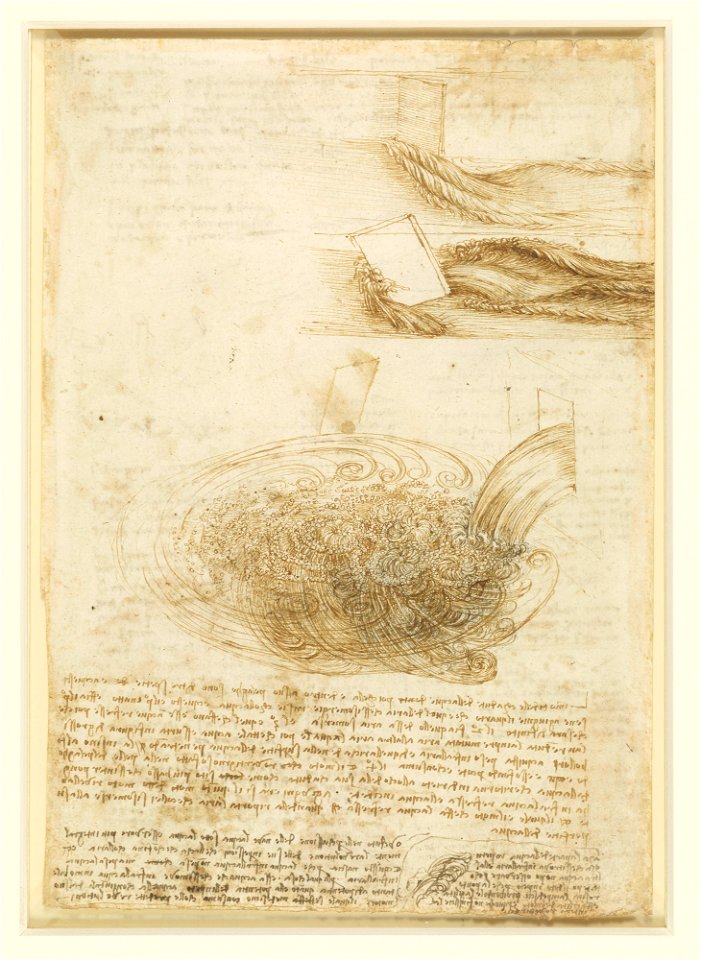 Leonardo da Vinci - RCIN 912660, v, Studies of water c.1510-12