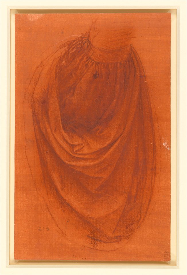 Leonardo da Vinci - RCIN 912524, The drapery of a sleeve c.1504-8