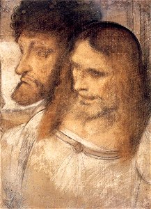 Leonardo da vinci, Heads of Sts Thomas and James the Greater