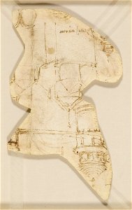 Leonardo da Vinci - RCIN 912475, Verso A study of a turreted tower c.1495