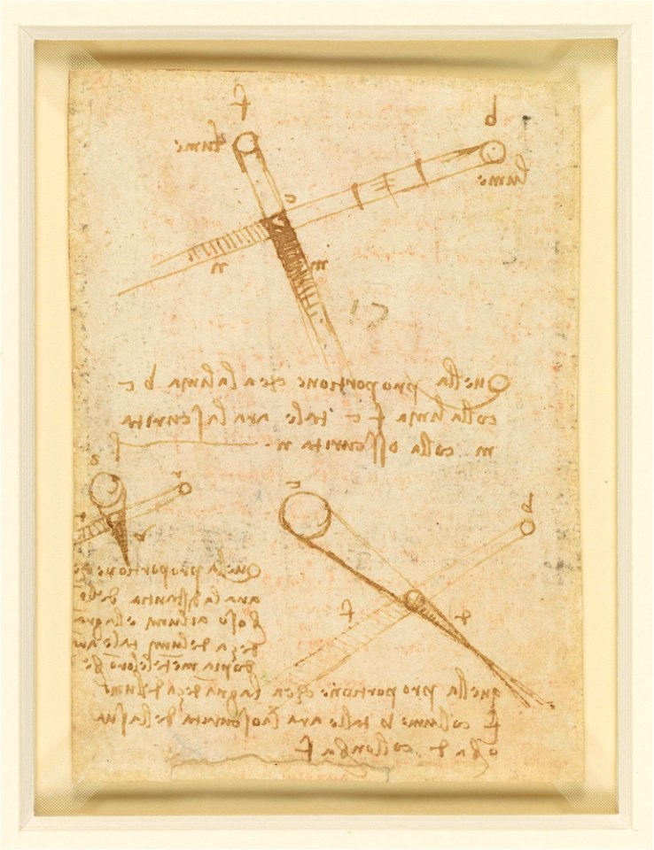 Leonardo da Vinci - RCIN 912635, Verso Studies of optics c.1493-4