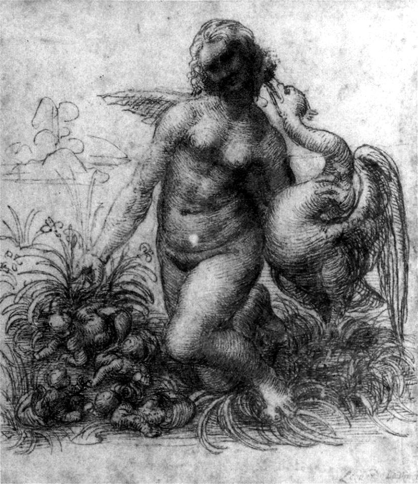 Leonardo da vinci, Leda and the Swan study