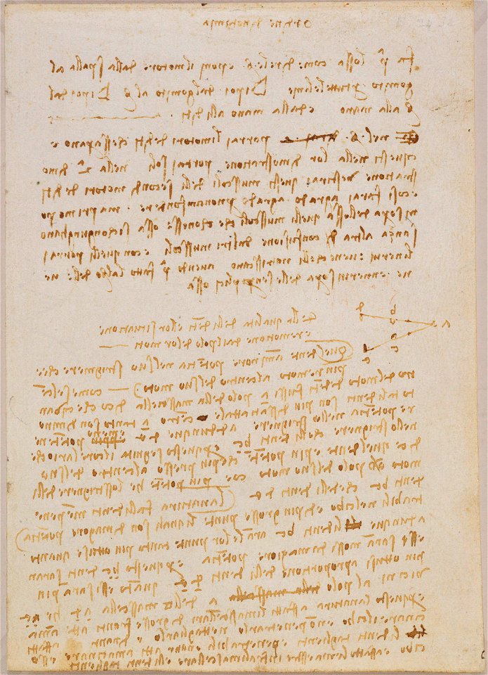 Leonardo da Vinci - RCIN 919041, Notes on the treatise on anatomy, and the teeth c.1508