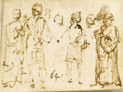 Leonardo da Vinci - RCIN 912704, A group of standing figures c.1496