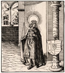 Leonhard Beck (German, c. 1480-1542) - Saints Connected with the House of Hapsburg, A General Account of the Ancestry of Emperor Maximilian I - 1926.437 - Cleveland Museum of Art