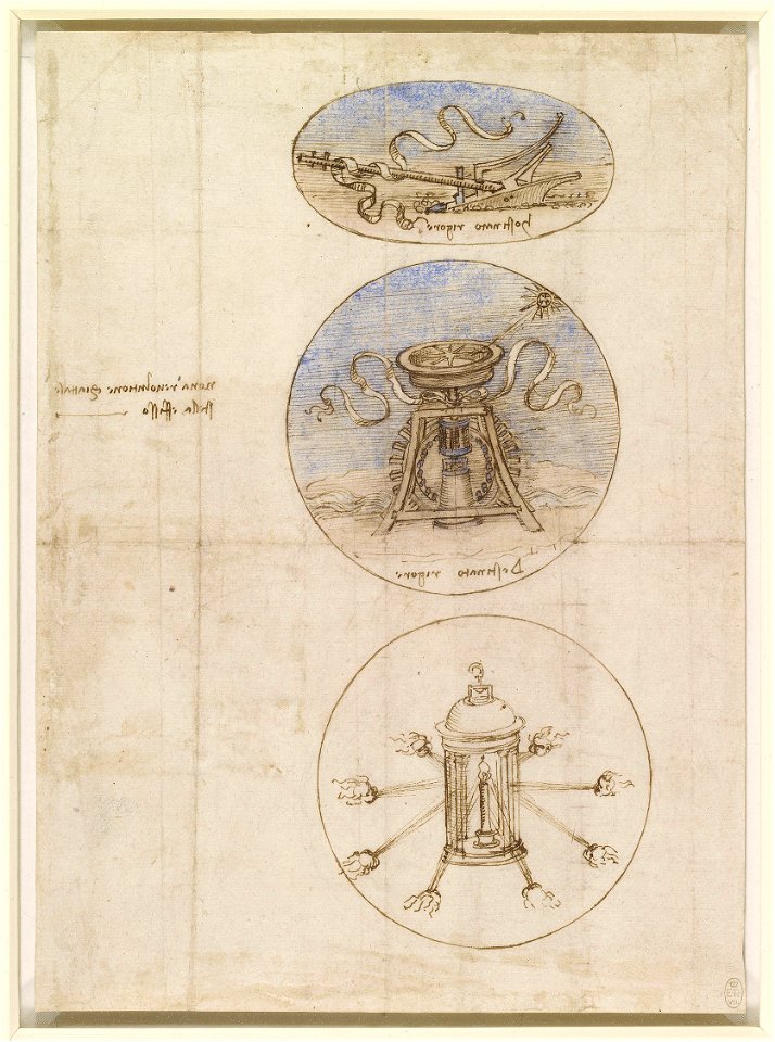 Leonardo da Vinci - RCIN 912701, Three emblems c.1508-10