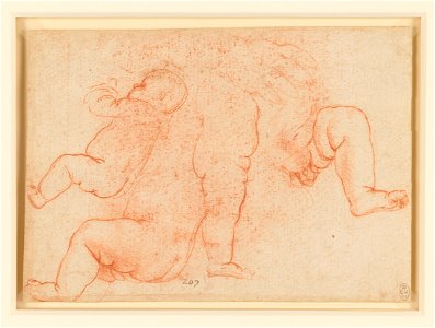 Leonardo da Vinci - RCIN 912568, Studies of an infant c.1490-92