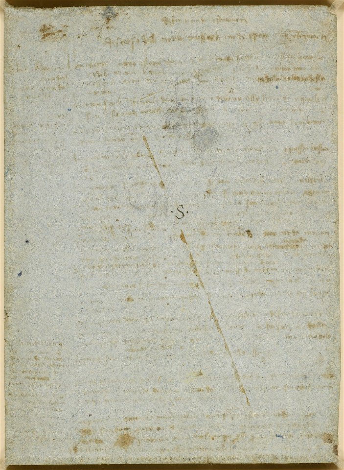 Leonardo da Vinci - RCIN 919088, Recto A rough sketch of blood flow in the heart