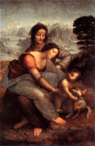 Leonardo da vinci, The Virgin and Child with Saint Anne 01