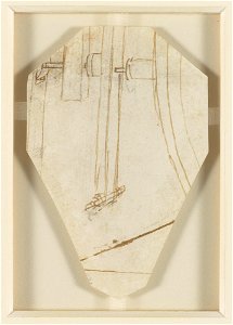 Leonardo da Vinci - RCIN 970124, Verso A fragment of a design for a needle-making machine c. 1495