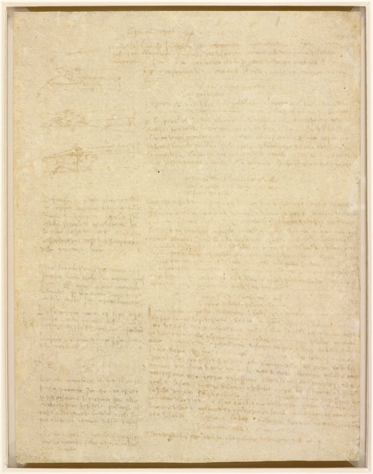 Leonardo da Vinci - RCIN 912657, v, Notes on bird flight c.1511-13