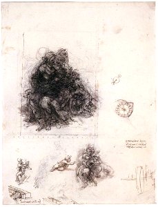 Leonardo da vinci, Study for the Burlington House Cartoon