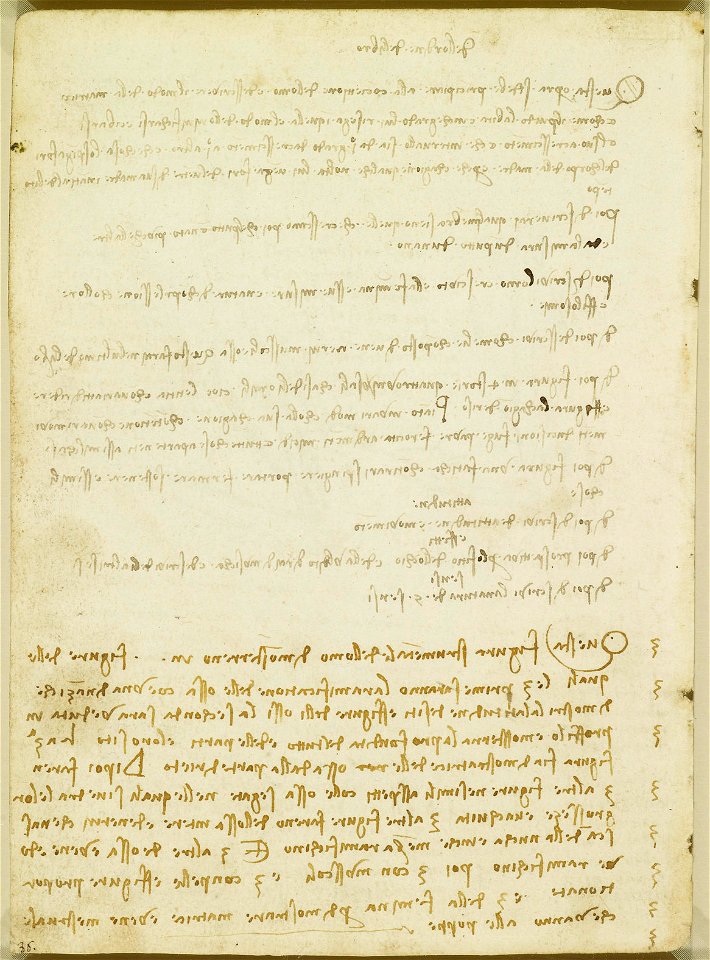 Leonardo da Vinci - RCIN 919037, Verso Notes on the structure of the treatise on anatomy 1489 and c.1508