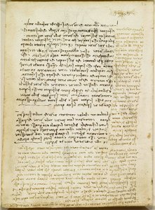 Leonardo da Vinci - RCIN 919027, Verso Notes on the death of a centenarian c.1508