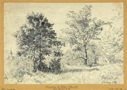 Eduard Leonhardi - Baumgruppe bei Döhlen