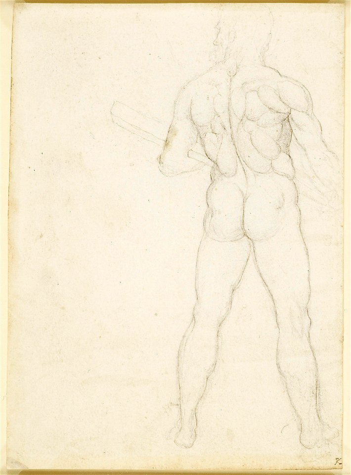 Leonardo da Vinci - RCIN 919043, A man seen from behind c.1508