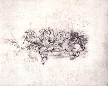 Leonardo da vinci, Group of riders in the Battle of Anghiari