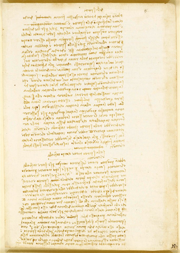 Leonardo da Vinci - RCIN 919048, Recto Notes on spirits, weight etc