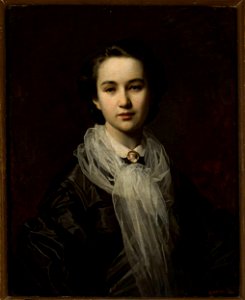 Leopold Horowitz - Portrait of Jadwiga Dembowska (ca. 1830–^), chatelaine - MP 2341 - National Museum in Warsaw