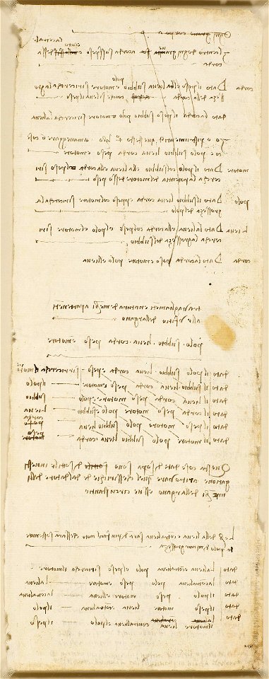 Leonardo da Vinci - RCIN 919141, Verso Notes on mechanics c. 1506-10
