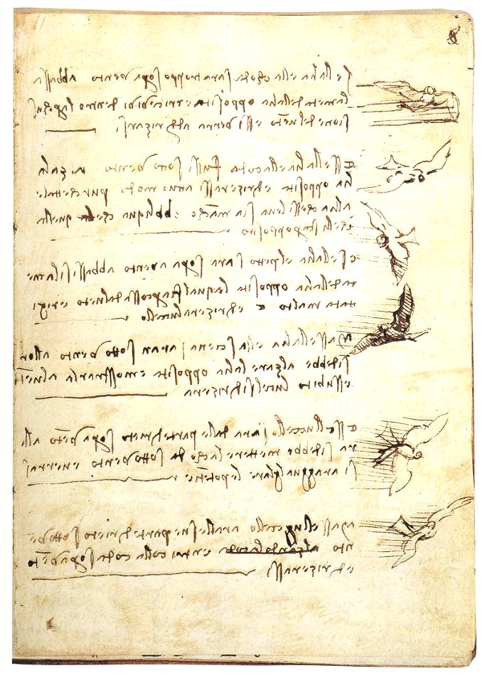 Leonardo da vinci, Codex on the flight of birds