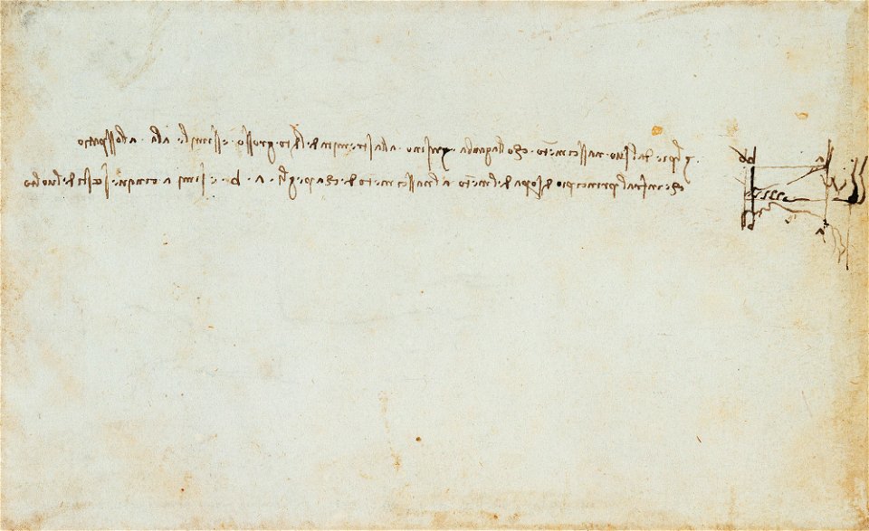 Leonardo da Vinci - RCIN 919131, Verso The proportions of foot in relation to the face c. 1490