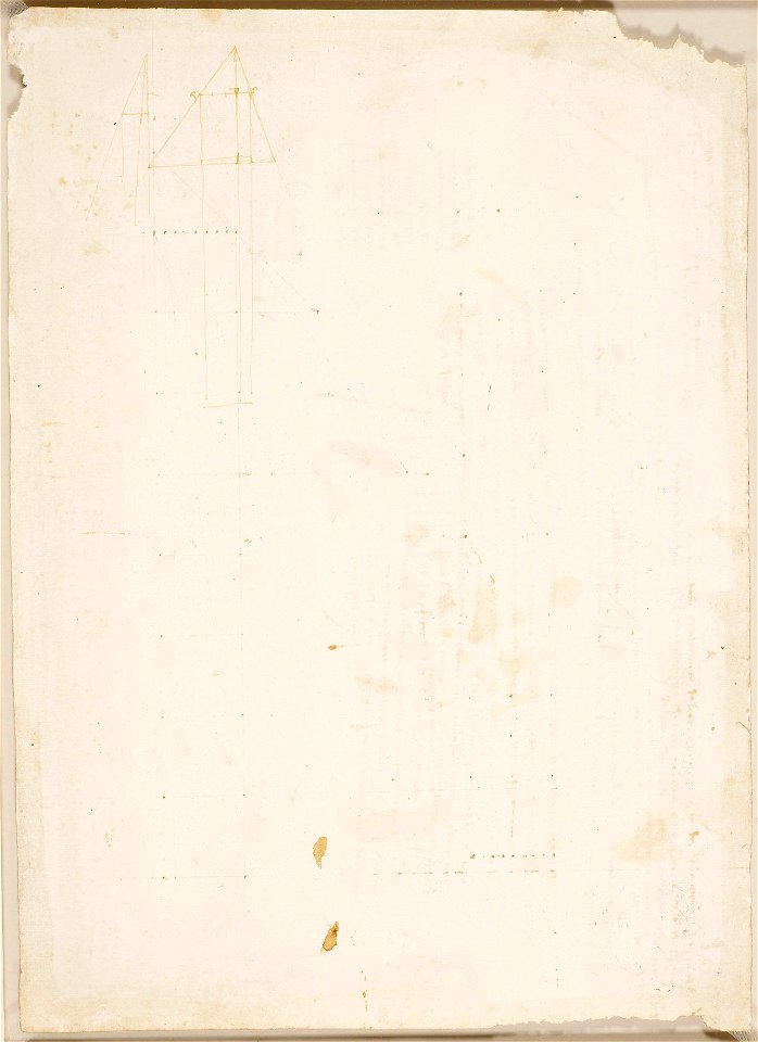 Leonardo da Vinci - RCIN 919128, Verso A slight geometrical diagram c. 1513-15