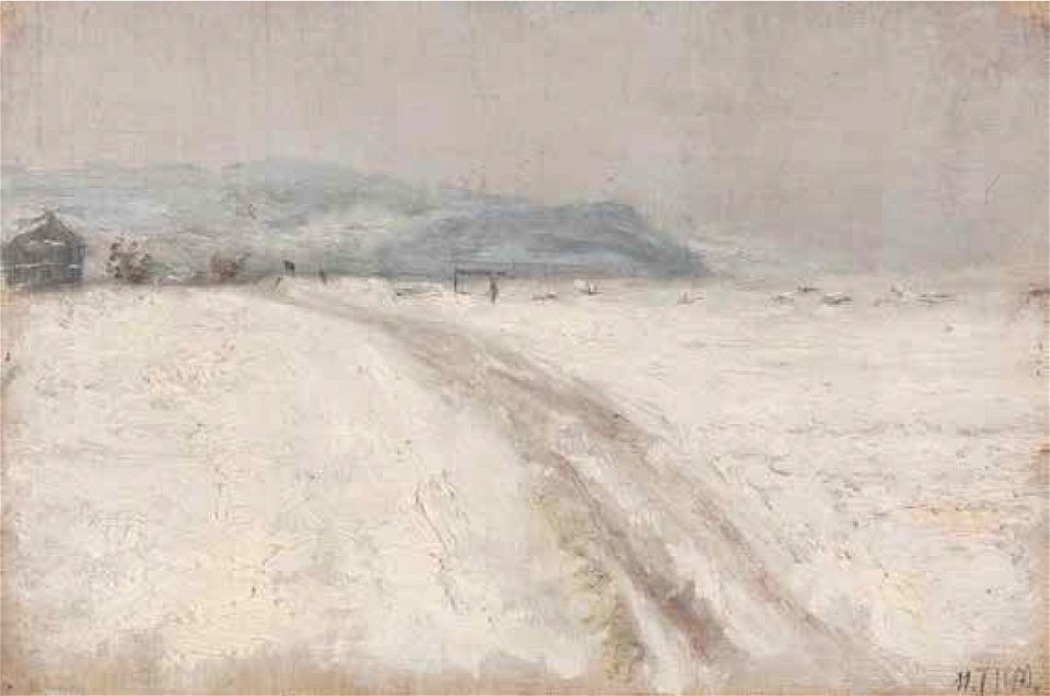 Leopold Blauensteiner WEG DURCH VERSCHNEITE FELDER 1900