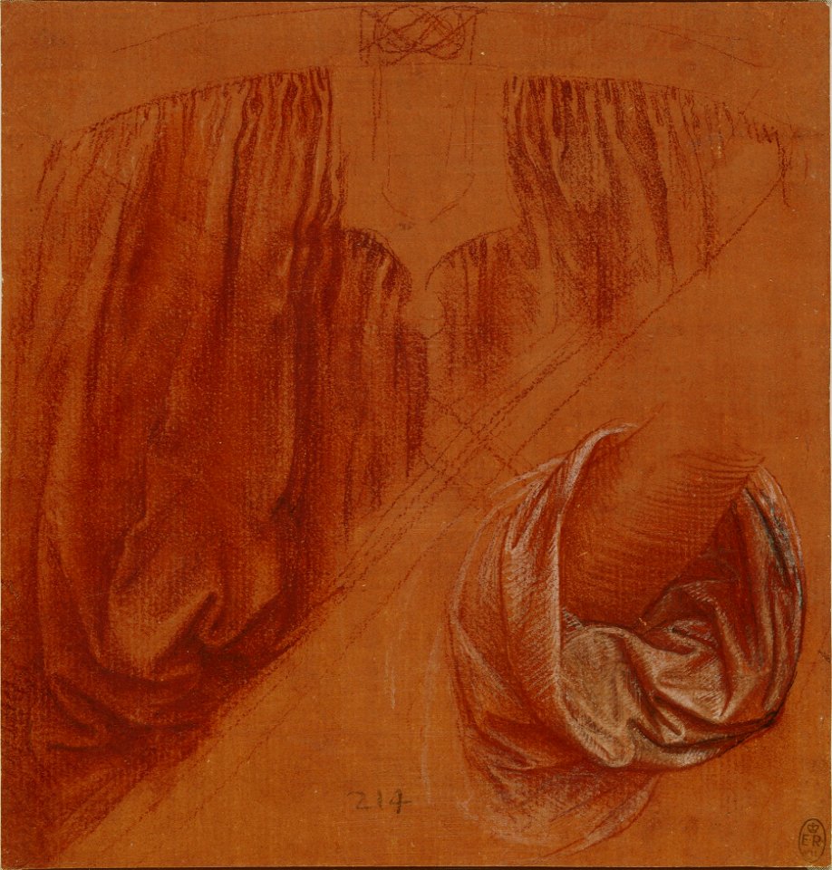 Leonardo da Vinci, Study of drapery for Salvator Mundi