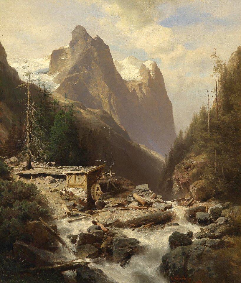 Leopold Heinrich Vöscher Blick auf die Brentagruppe 1869