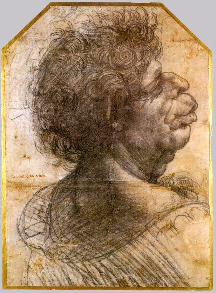 Leonardo da vinci, Grotesque head