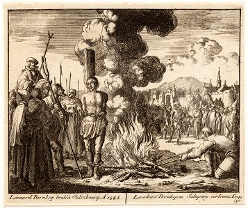 Leonhard Bernkop te Salzburg langzaam verbrand, objectnr A 41899