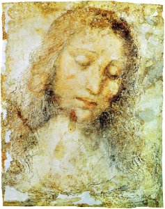 Leonardo, testa di cristo, 1494 circa, pinacoteca di brera