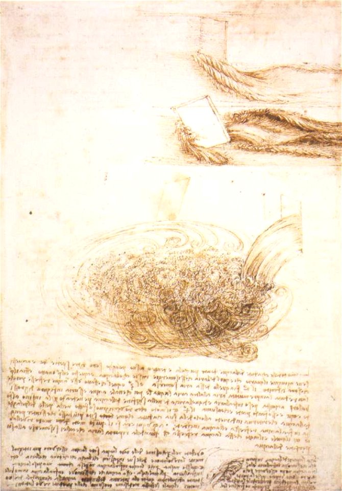 Leonardo da vinci, Studies of water