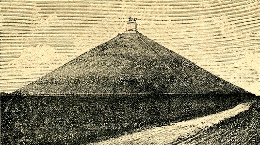 Leone sulla piramide eretta dagli inglesi a Waterloo