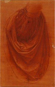 Leonardo da Vinci, Study of drapery for Salvator Mundi, Royal Collection