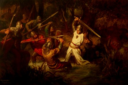 Leopold Loeffler - Emperor Rudolf I in the Battle of Marchfeld - MNK II-a-252 - National Museum Kraków